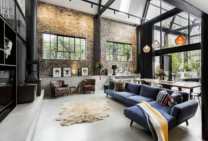 Interior rumah industrialis modern